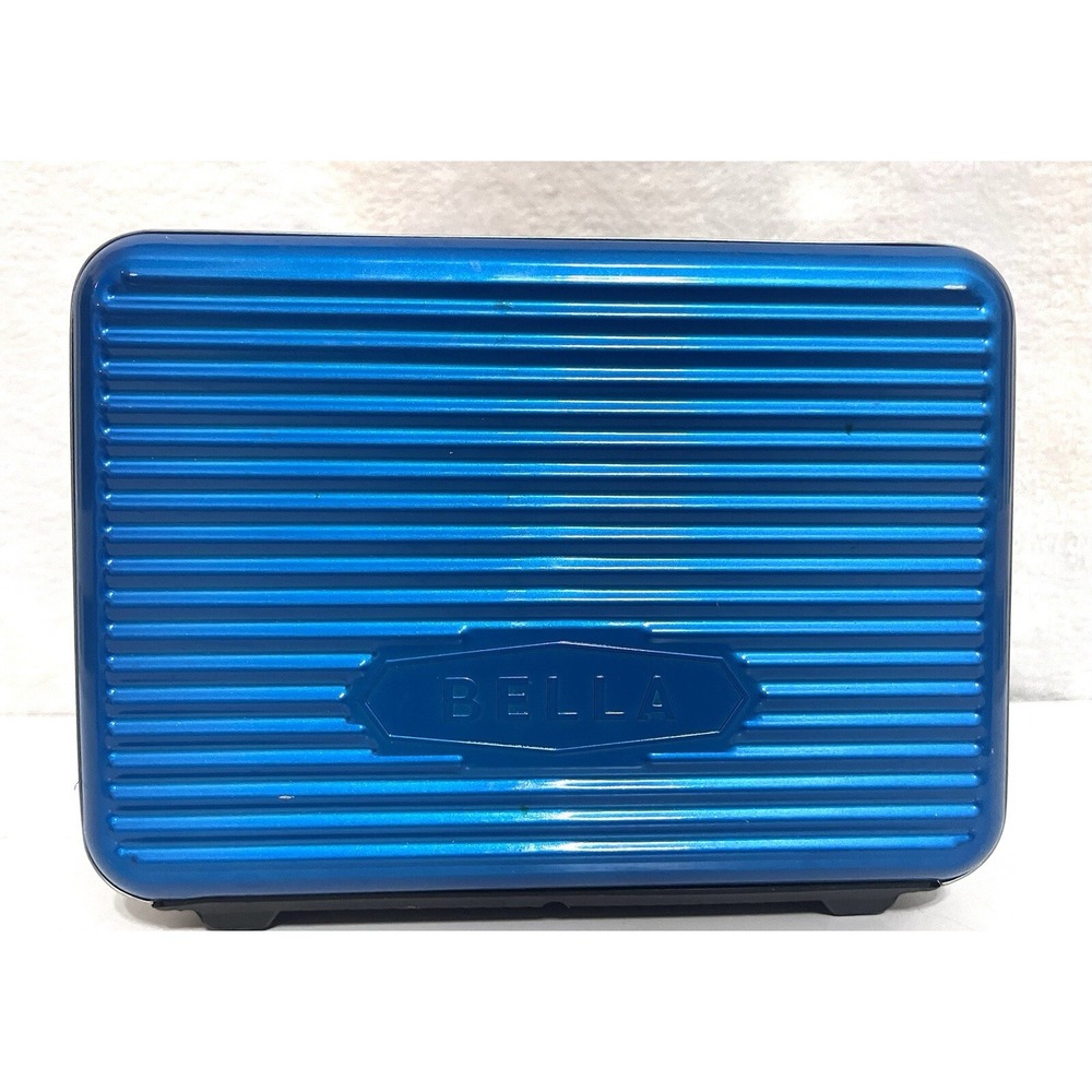 Bella Electric 2 Slice Toaster Blue Chrome Retro Model KT-3331 small paint chip